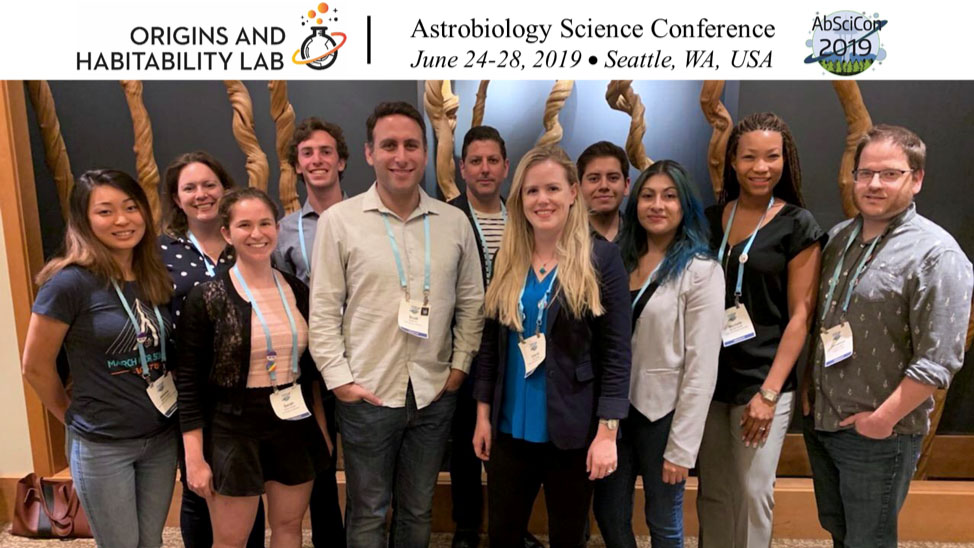 OHL group members at the 2019 Astrobiology Science Conference in Seattle, June 2019